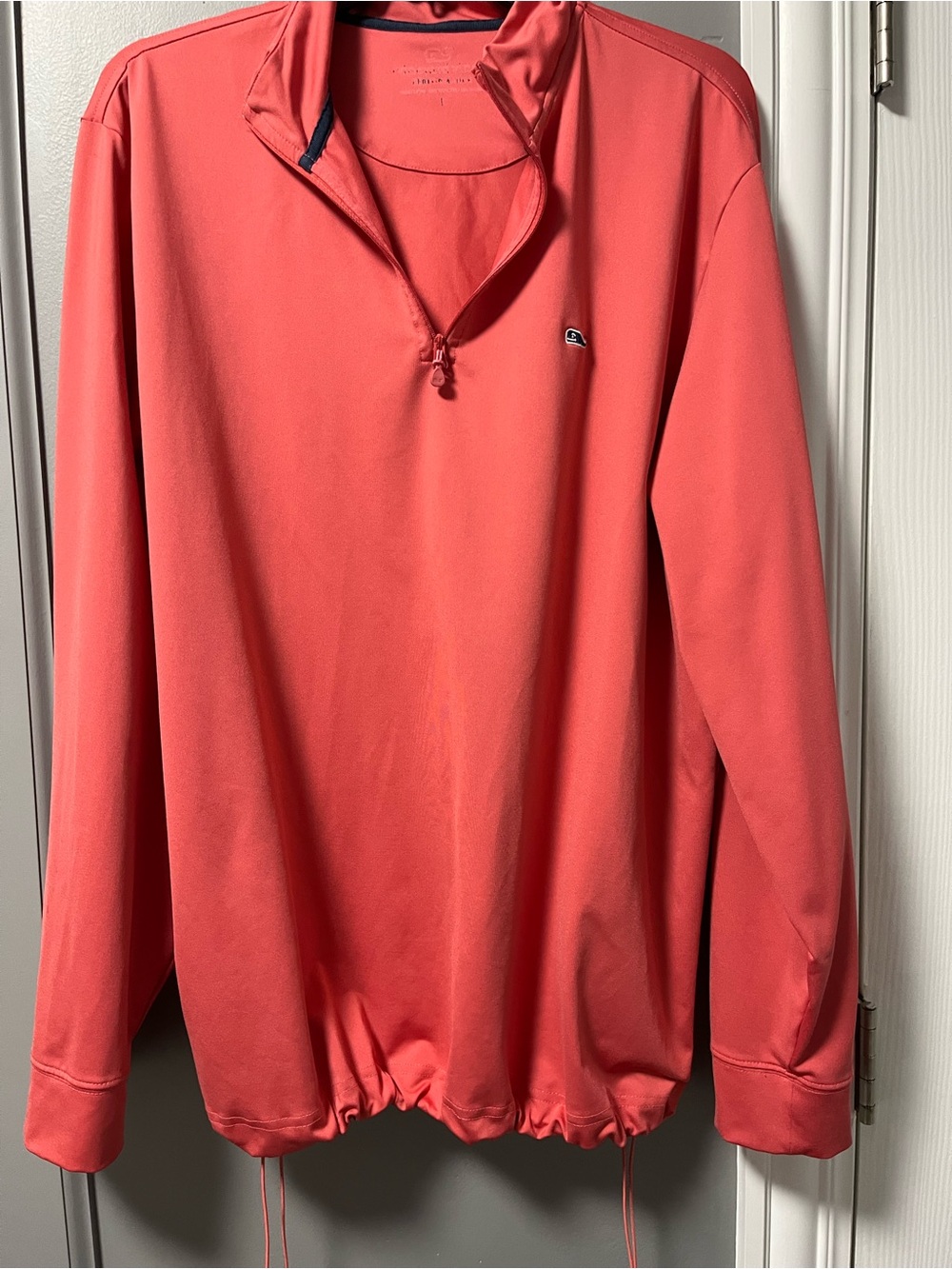 Vineyard Vines Men's Coral Quarter-Zip Pullover